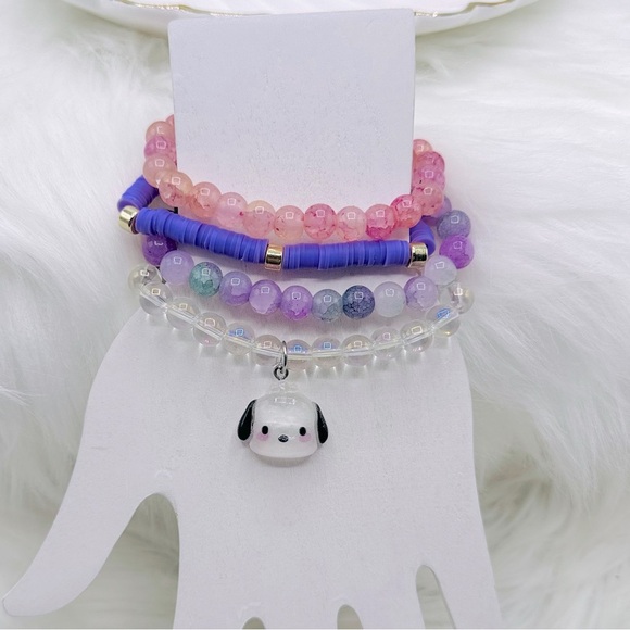 Pochacco beaded Arm Candy  Bracelet - Picture 1 of 7